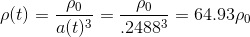 Po p(t) =- a(t)3 24883 = 64.93 po