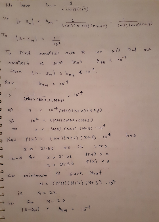 We have ave been cha) (na2) so BMH 1 (n+1)(n+1+1) (n+1+2) (41) (0+2)(n+3) To Is-swil toes 14 find out - - - To find smallest