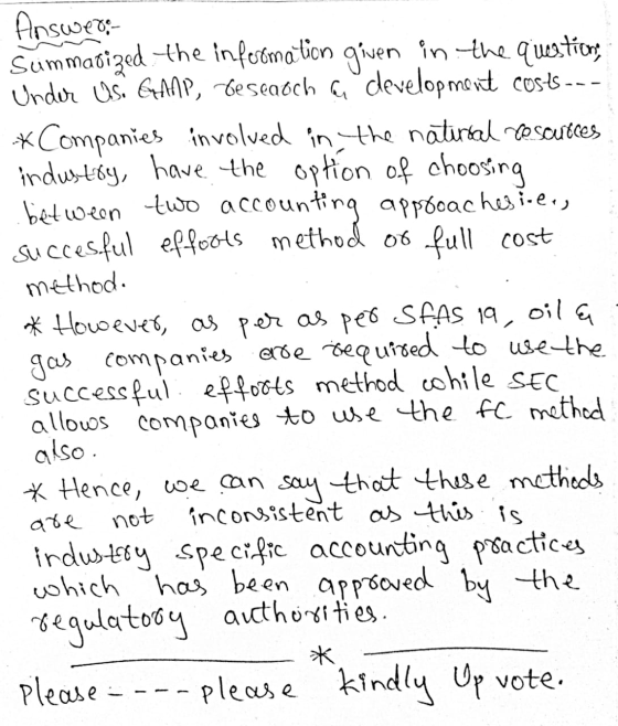 Answer: Summatized the information given in the questions Under us. GMP, tesearch G development costs --- * Companies involve