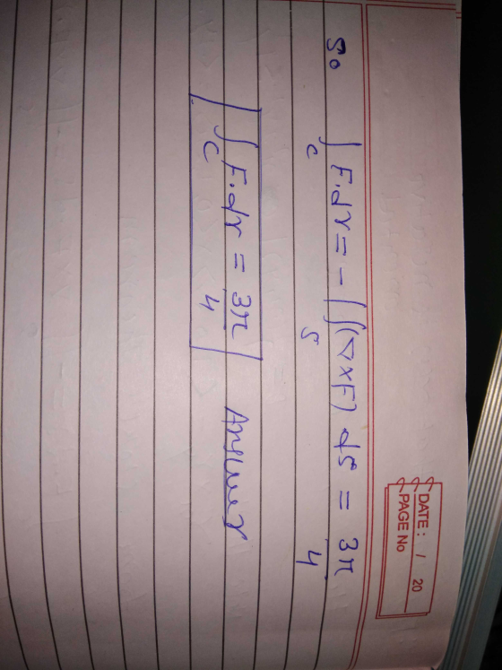DATE: 1 PAGE No 20 | Fidy=-(((*XF) 45 = 31 S 4 Fodr - 3r Answer 4