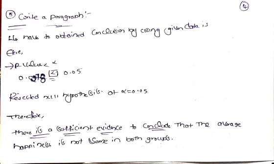 Corite a paragraph! to have to obtained Conclusion by casing gillar Cata is Rualuza 0.JR 139 0.05 Rejected puu hypothe GiG. O