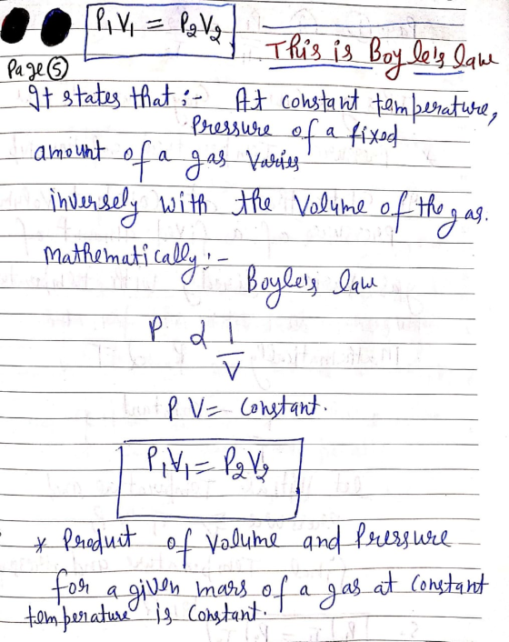 [liv = Pava This is Boyles lave Ра е gt states that :- At constant temperature, Pressure of a fixed amount of a gas varies i