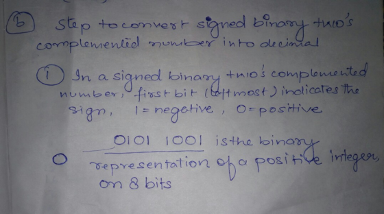 3n a signed binary +nios componente Siam, 1 negetive ,oposthive om & bits