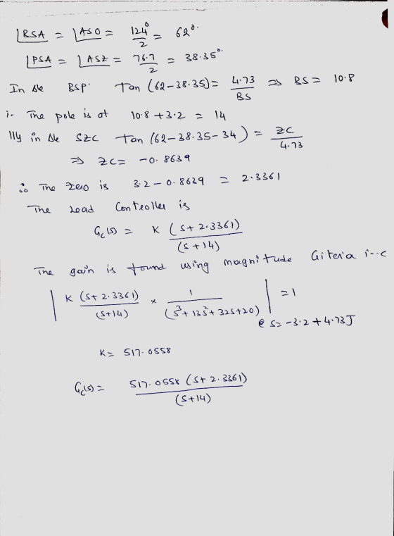 - -- - ---- -..- _ 2 4.73 LESA = (Aso = 124 = 620 [PSA = 2asz = 767 - 38-35* In ole esp: Tan (62-38.35)= 4.73 » esa 10:8 BS i