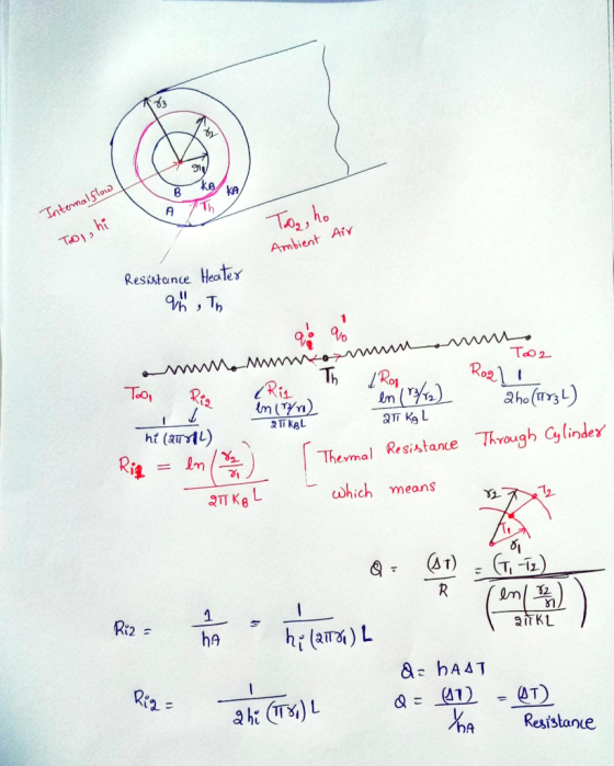 2 Tntemal Flow hi Tooj Th A T ho Ambient Afv Resistance Heatex T Tao 2 www wwww Th Ris Ro2l aho (3L) Roy To Ri2 ht (arL) Ria