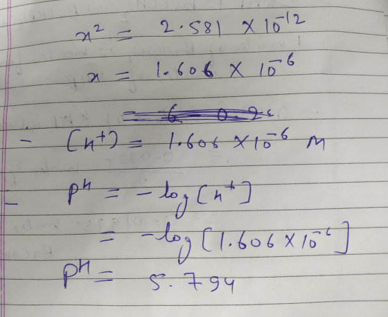 x² - 2.581 x 1012 a = 1.606 x 106 Cut) = loborx106m ph = -log Cat 9 (1.6068100 pr - 7gu