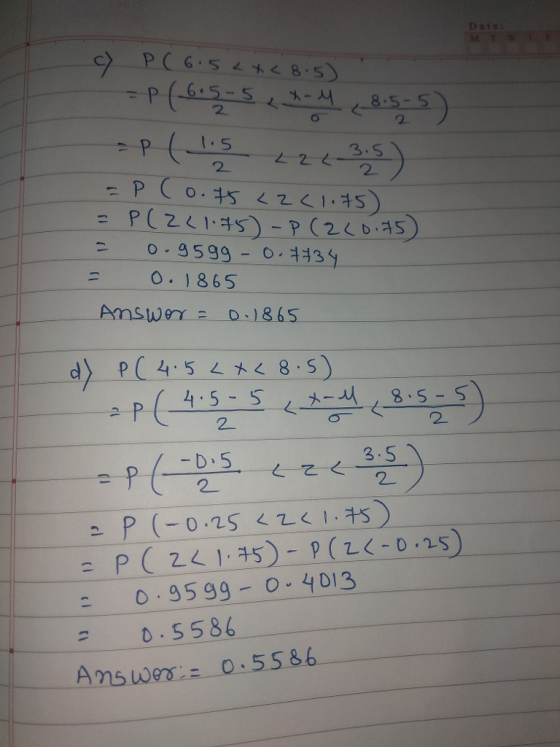 3.S 0.1865 Answer D、I 3.S ^ P (-0.25 - 9599 0 4D13 P D.5586 Answe: 0.5586