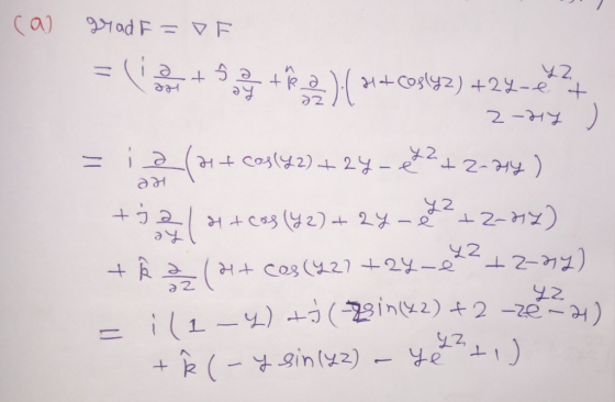 (a) grado=DF li 021 42 -Coslyz) +2y-ént 2-24 ƏH ) = 12 (21+ cos(42) + 24-4X2+2-244 ) +32 1 21 + cos (42) + 2Y - 2² - 2.27) +Ŕ