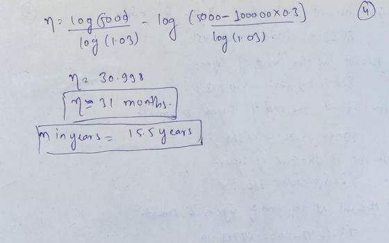 h no log Good log (1:03) log (5000- looo oo X0-3 ) (103) log (1:0) N2 30.998 n = 11 months Im in years = 15.5 years