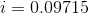 i = 0.09715