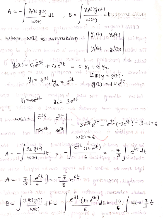 - dt , B = WCE) در مورد از 12 دس درار در بازار git) Dani o y = e3t 1₂ et 3t 2 SU y=-3231 Slij with great Jistor 16. Diri A =
