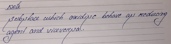 Aneto esebulace which oxidive behave as meducing agent and viceverwal.