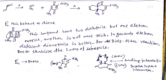 SAE + Mg g, com ENZDTIROL ele- Alder reaction, E this behave as diene vouch Do this compound have two dichophile but one elet
