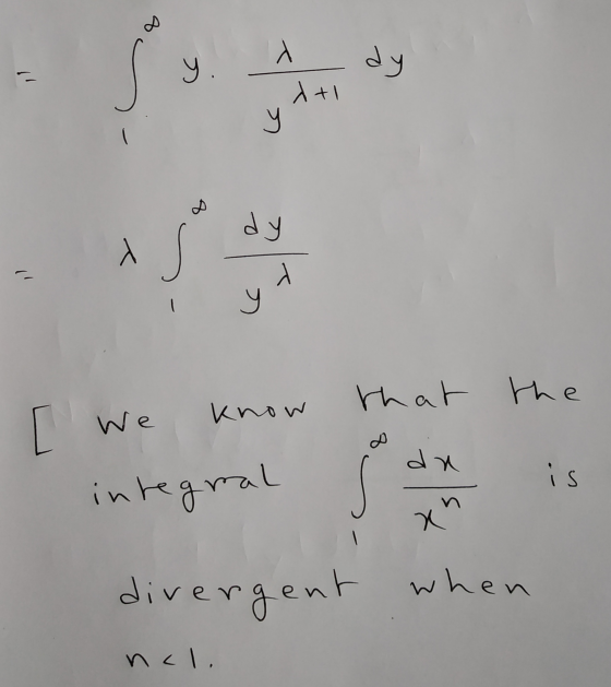 8 T y. dy + y 8 dy s -- y? y that the know 8 [ we integral du is X diverge ent when ncl.