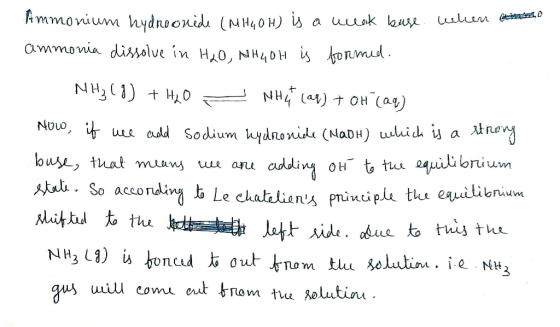 Ammovium hydneonid (NH40 H) a uusk ku wulium ammonia disolve in H0, NH40H i omd NH31 HO NH4 a)+ OH Ca) Noo, u adld Sodium ydn