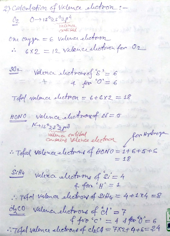 24 Calculation of Valence eletron: - 02 0 18 25 24 vorbital Movie One onggen = 6 valence electron .: 6x2 = 12 Valence electro