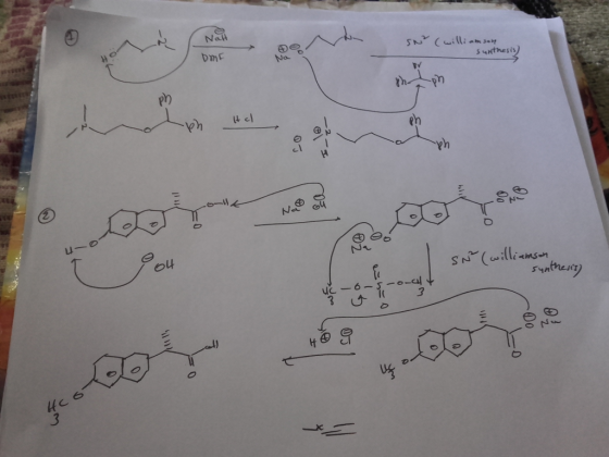 Na Nah N H swt (willia SN² (williamson Synthesis) DME the Lpn It cl amson e gou synthesis) wa 3 ll S till OS HC