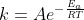 k=Ae^{-\frac{E_{a}}{RT}}