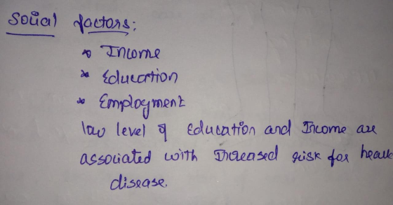 Soual factors; & Income & Education do Employmen? low level of Education and Income are associated with Treased risk for heal