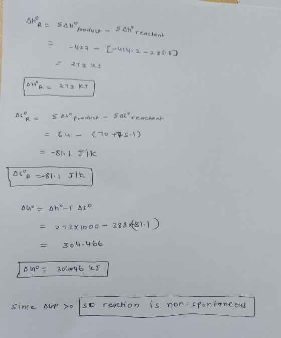 SHRE SAH product - EAH reactant - 427 - [-uly,2-285.8) 213 ks 273 IS DER- sos product – 800 reactant bu - (70 +95-1) = -8111