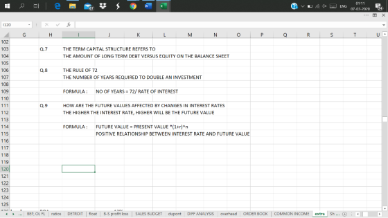 ? v L 1 ENG 01:11 07-03-2020 24 1120 G H I J K L M N O P Q R S T UA 102 103 Q.7 THE TERM CAPITAL STRUCTURE REFERS TO THE AMOU