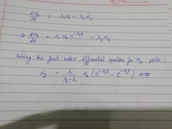Page dN الحرية - عيد ولاية = ناعمه ت د Solving this first order differential equation for Ny yields : + ( ع - eh) = ولا