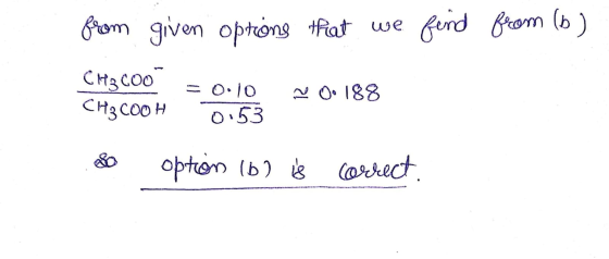from given options that we find from (6) CH.COOP = 0.9 0188 = 0.10 0:53 NO.188 OH of option 1b 2 is correct.
