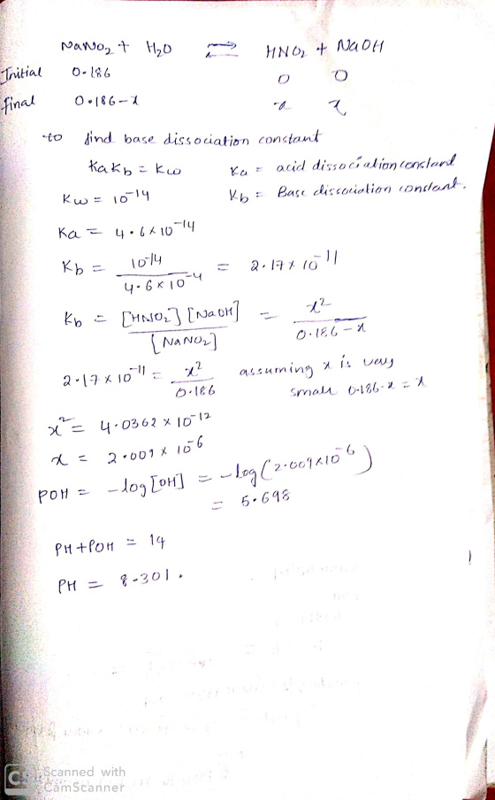 H,0 - MaxSo, t 0.186 00186-1 ино, + 40 0 0 Initial final 40 sind base dissociation constant Rakbekw Ka= acid dissociation (en