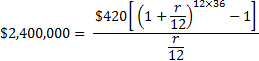 2x38 $2,400,000 = $420[(1 +34