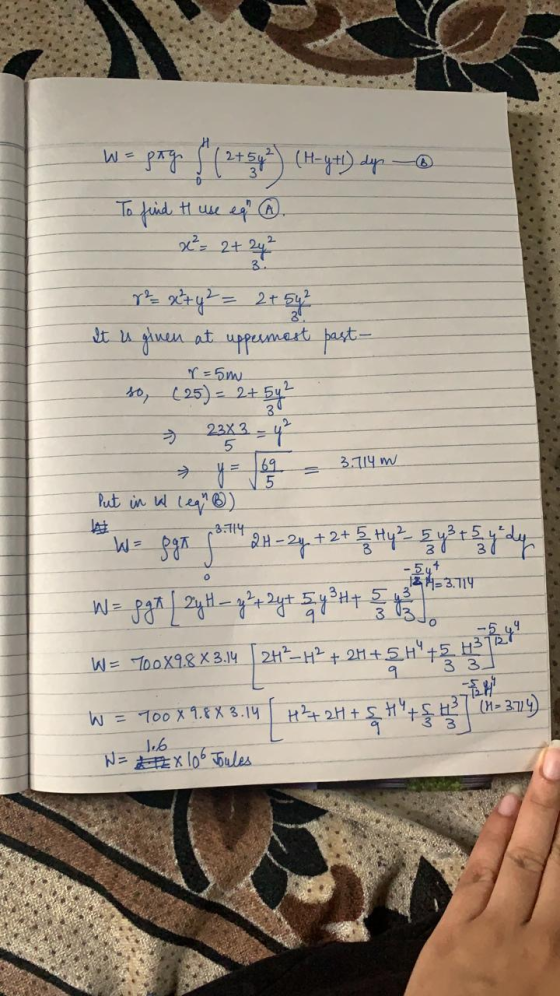 we page $ (2457) (t-.yt) dys To find t use eq A. ² = 2+ 24² r² = x + y2 = 2+ sy It is given at uppermost past- r=5m ,2 so (