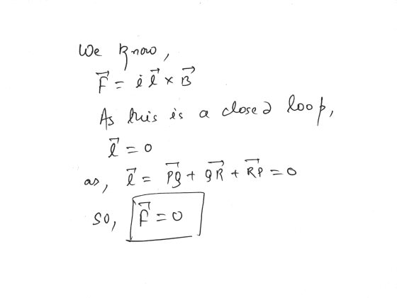 We know F = è ex As this is a close a closed loop ē = 0 as I ê=Pg 9 R & RP=0 So, If=0