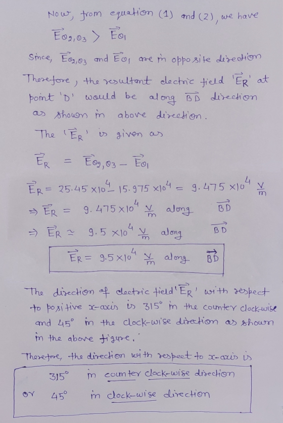 Now, from equation (1) and (2), we have E09,03 ) Eoi since, Eo2,03 and Eo, are in opposite direction Therefore, the resultant