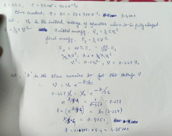 led, Eleve R = 600, c-gonta goxo-3p. time conabant, &- Re - 60 x 90 x 18 3 0 5.4nee. to be the initial voltage of spaciton wh