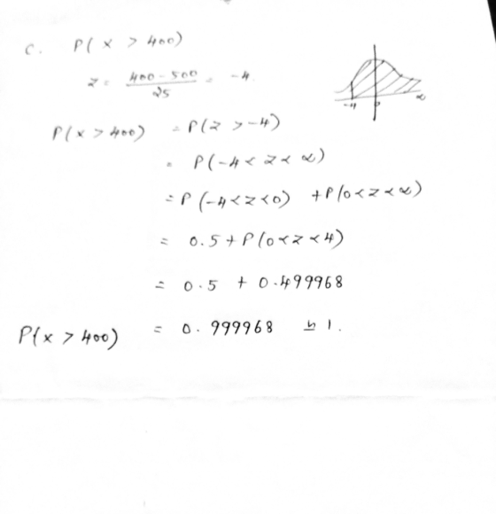 P(X>400) c. Plx>Hoo P(-4 R) 0.5+ Pl0x 4) 0 99968 O5 0 999968 P(x 7 Hoo)