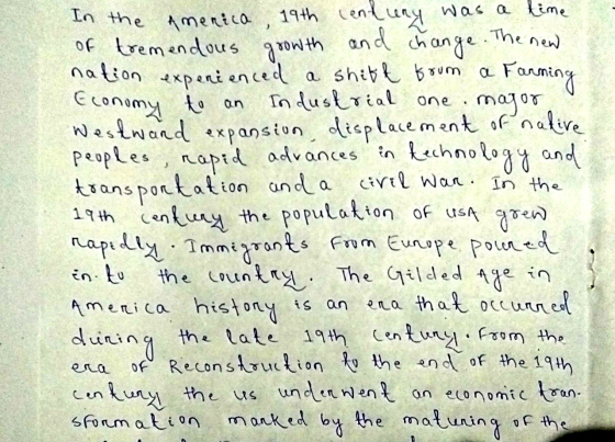 In the America, 19th century was a time of tremendous growth and change. The new nation experienced a shift from a Farming Ec