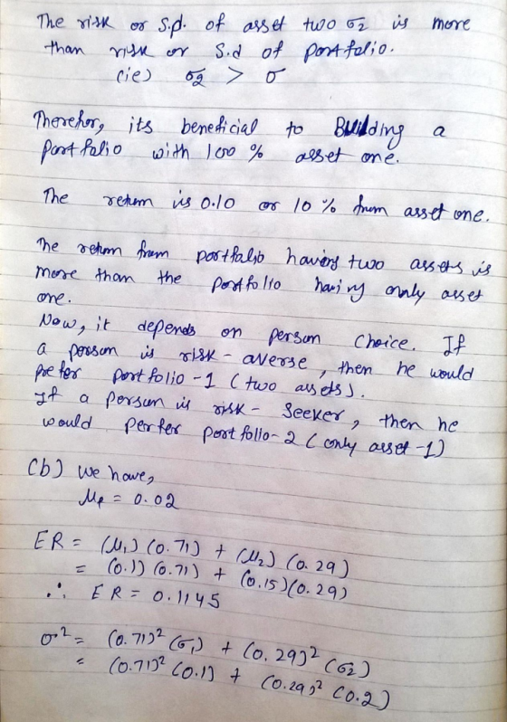 Thenehry its benecato Bulding a Portfolio with. )00% aoset one. heo ehmn m pothlo.haved tuo arsiHja one Now, t depend on per