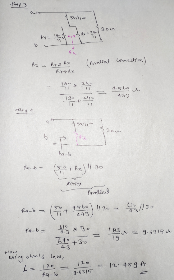 8ee3 ag 56/114 3ou Ry= 1908 & Rx= ba (Paralled connection) Az = Ry XRX RapRx 190 x 240 4560 a 473 1960 +34 Step 4 $50/10 93o