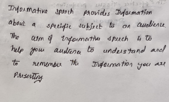 -10724 23 22 11 satis Informative speech provides Information about a specific subject to an audience. The aim of erfamative
