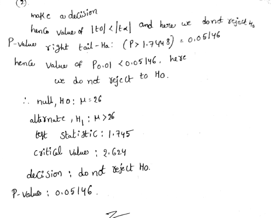 Inak decision dond rejest t hen Value of lto/ <tx and hare ue tail Ha (P 7 8/ o.05l46 P-valu ght hena Valu of pal <005 146, h