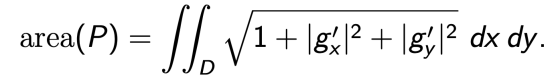 area(P) Slov1 1 + 18x12 + 18;12 dx dy.