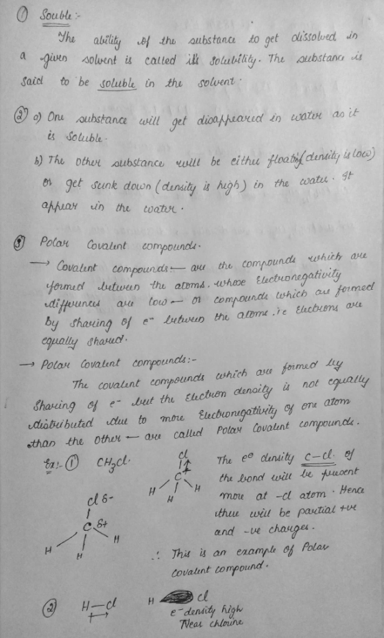0 Souble : The ability of the substance to get a given solvent is called ith solubility. The said to be soluble in the solven
