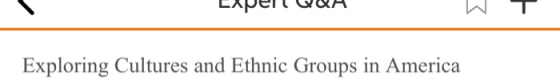 ExpertugН Exploring Cultures and Ethnic Groups in America