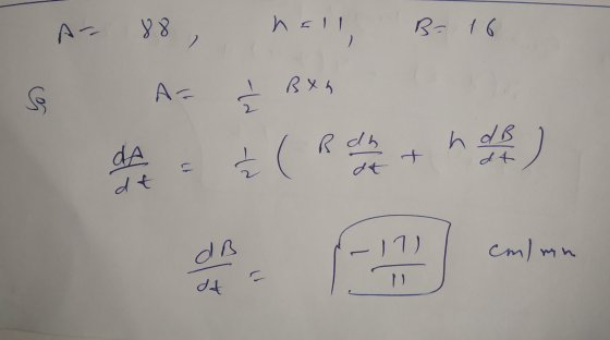 88 n!! B= 16 ) A- Byh so -W h dB dA Ź ( R dlh deo) 17 dt dB 17) cmlmn da