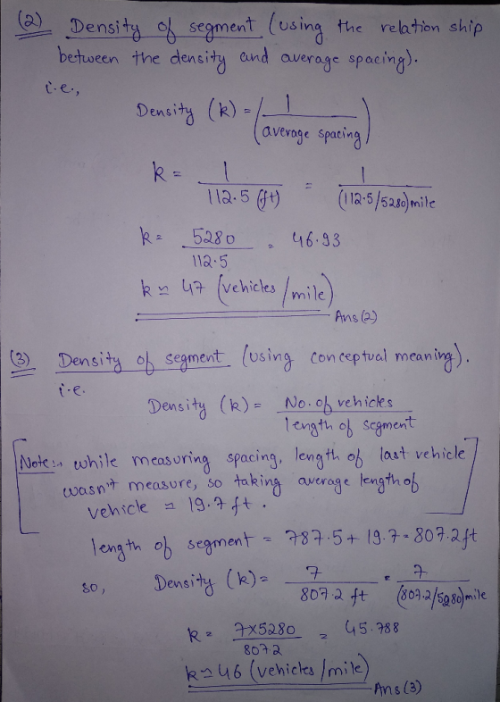 a)= Density 6人segment (Us ing tae relationship betocen the dentity and average spaeing etween the densi t-e Density (k)- aver
