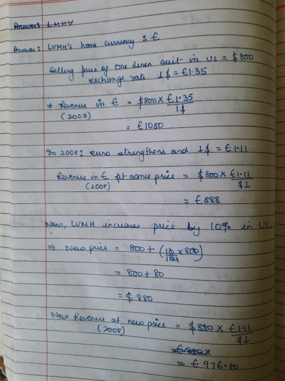 Arswese MV it Anower : LUMHs home currency us = $800 Selling suce of one linen exchange rate suit in 1$ = €1.35 » in t = $80