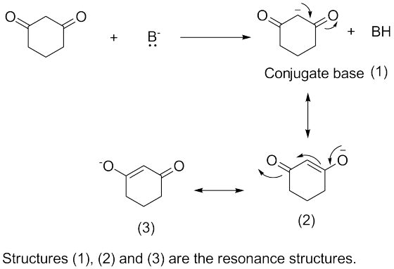 OY BH + BH B. Conjugate base (1) Structures (1), (2) and (3) are the resonance structures.