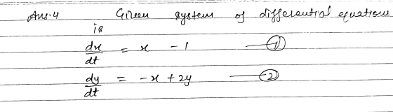 G빼 ig dre dt system of differential equations 앵 번 - 1 dy at 개42y