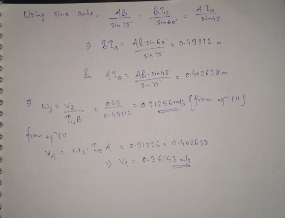 Using sine huule , 4B- 121 A 1,s Sin6 o Sin 75 sin 60. о. Sin 75 4113-AB- sings - c, 40 26 3 8 rn 1.β 049312 va() 3 A 0.912
