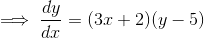 dy dc (3.1 +2)(y-5)