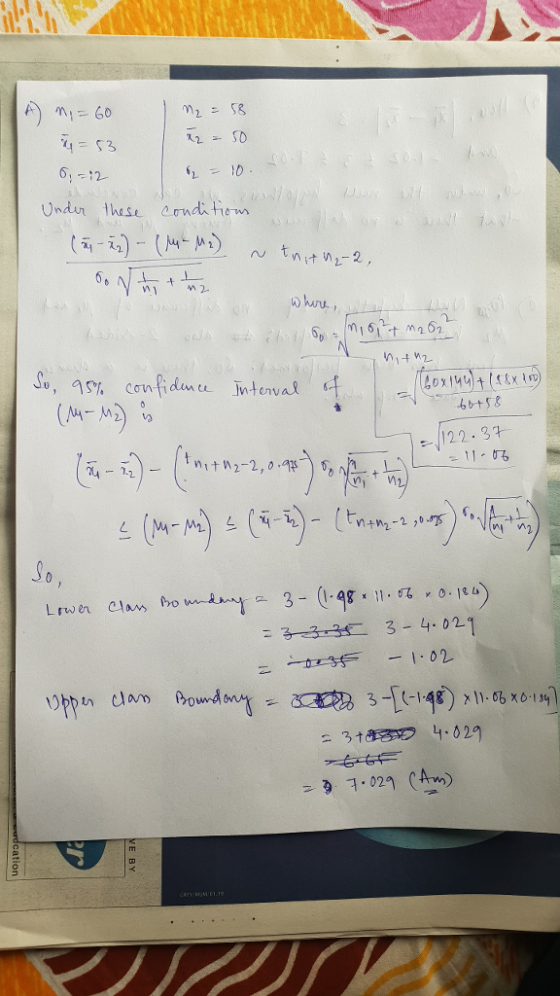 Undur these rnda them 2 wu Jo, 95% cơnfiden CL 」ntenval 6. i w 3333-4.021 1-121(Am)